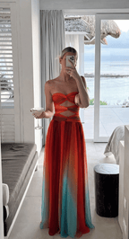 Vestido Nuria multicolor con nudo