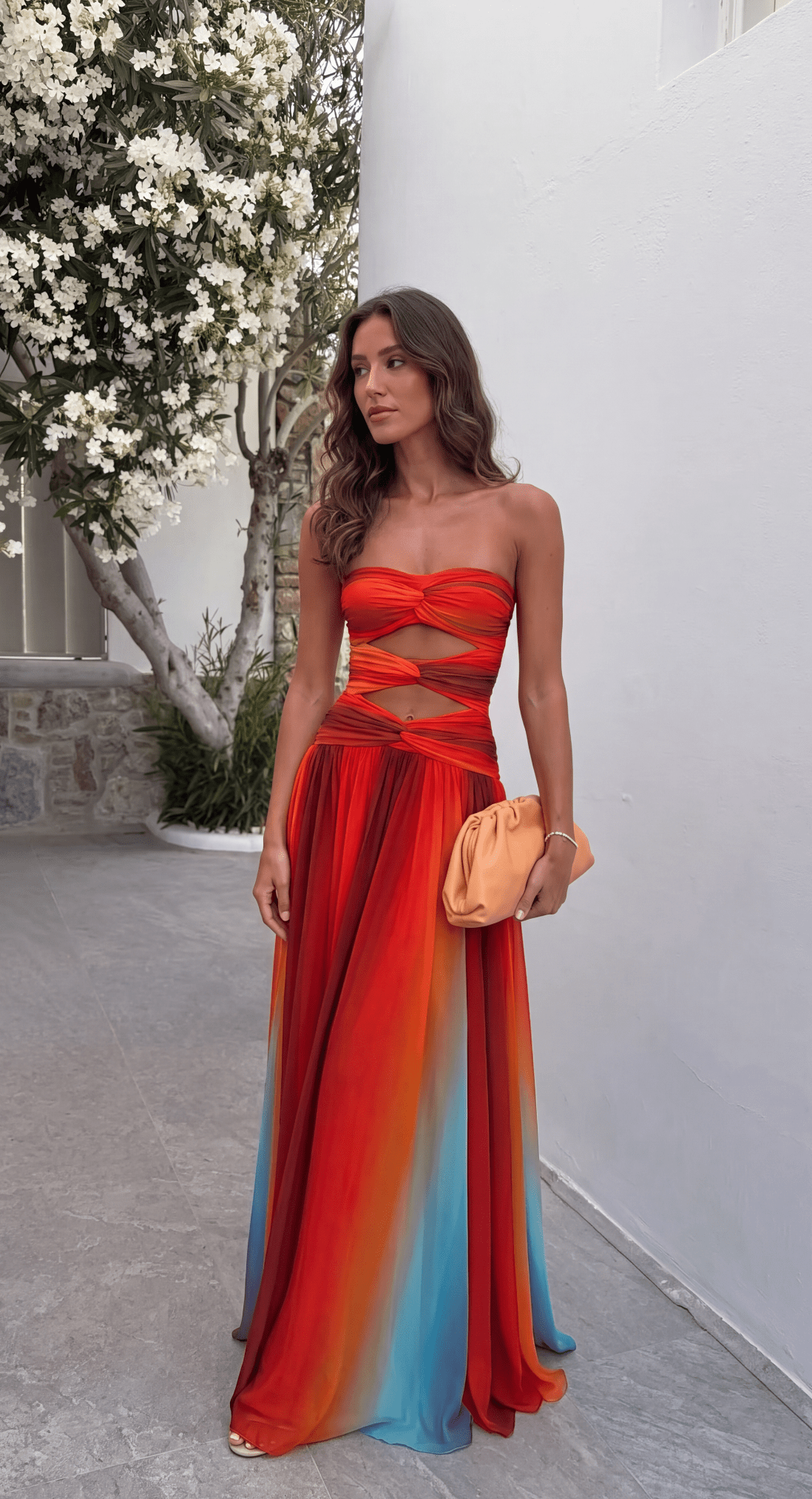 Vestido Nuria multicolor con nudo