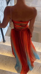 Vestido Nuria multicolor con nudo