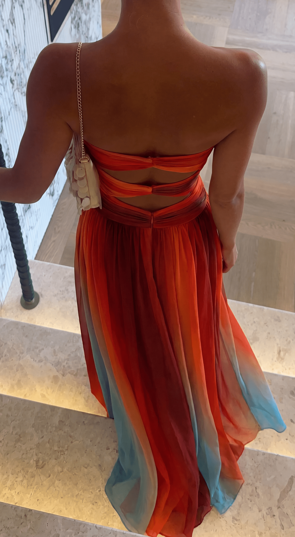Vestido Nuria multicolor con nudo