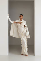 Vestido maxi Heyla de encaje con volantes