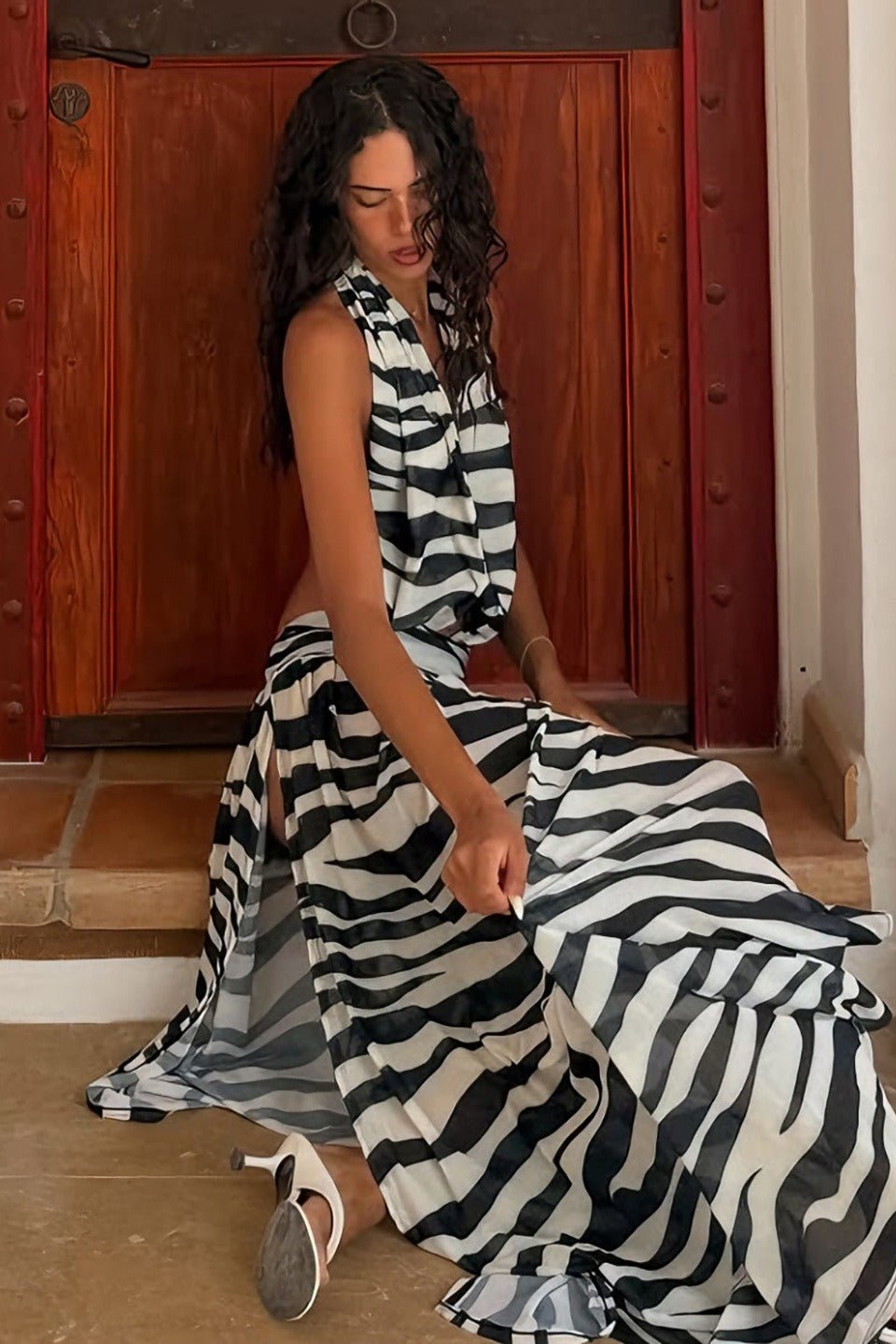 Vestido Largo Isara Cebra