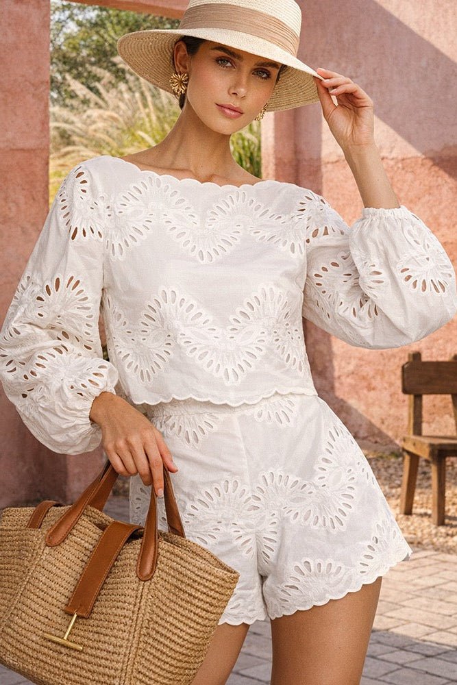 Conjunto de shorts Teressa Broderie