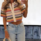 Conjunto Andrea suéter corto crochet y shorts